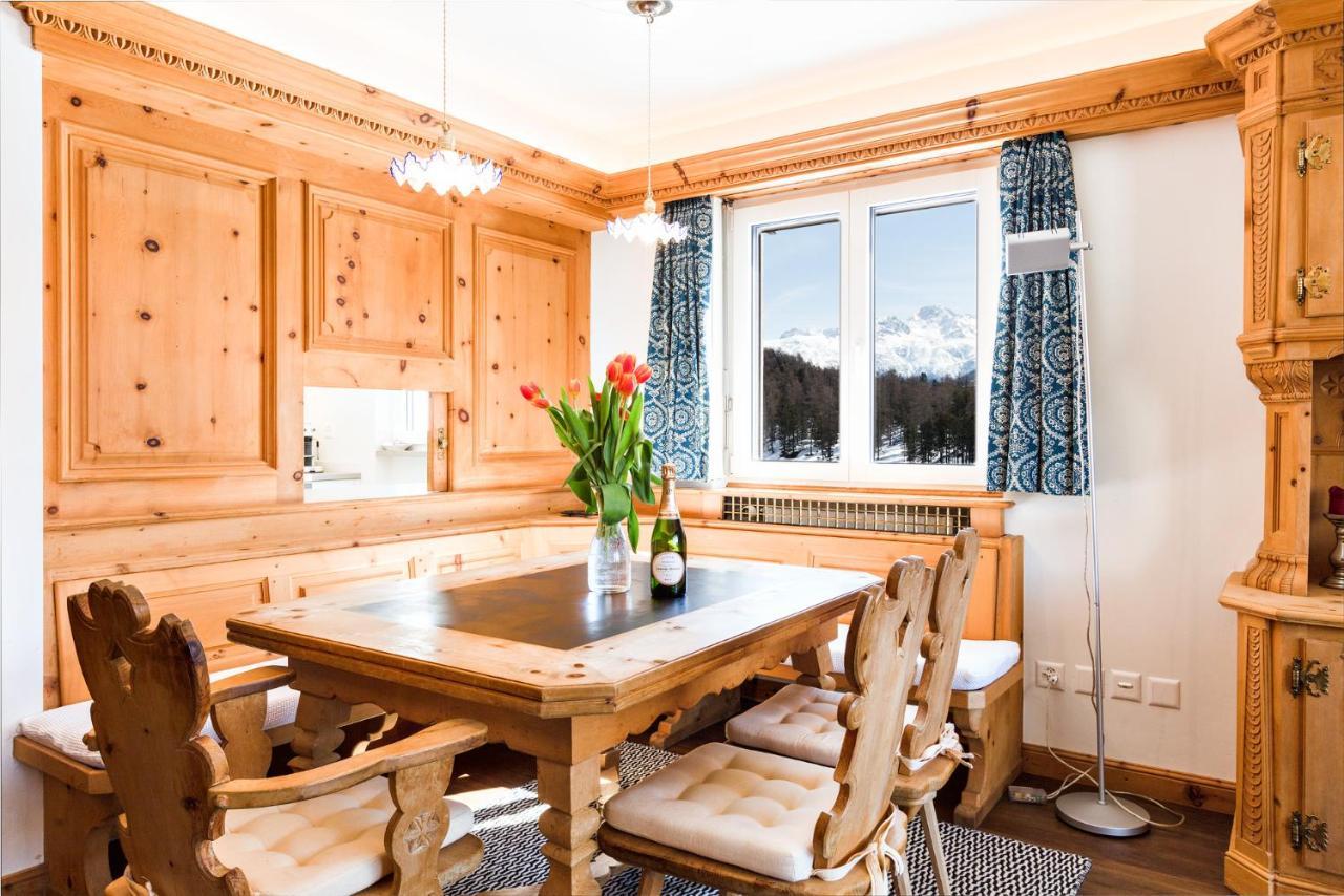 Spacious Apartment With Fantastic Alpine Panorama Saint-Moritz Dış mekan fotoğraf